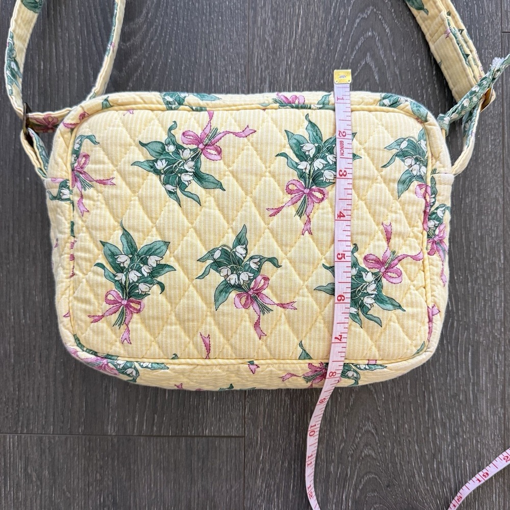 VERA BRADLEY Butter Yellow Hope Floral Lily Shoulder Crossbody Bag Retired Y2K - Picture 6 of 11
